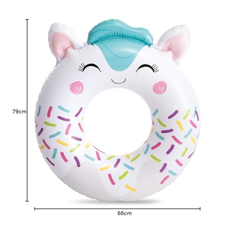 Intex 59266NP - Aufblasbarer Schwimmring Süße Tiere Assortiert, Vinyl, Mehrfarbig, 76 cm