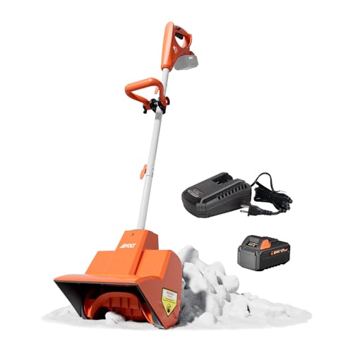 AIVOLT Cordless Snow Shovel Electric 24V, 4Ah Battery Power Snow