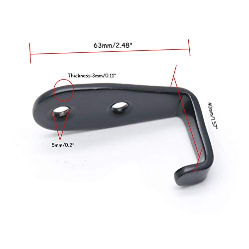 Flyisland Wall Hooks 8 Pcs, Coat Hooks Garage Hook Wall Mounted Hat Hangger Hooks Robe Hook Single Coat Hanger Heavy Duty (8 Pack, Black) #TOP2