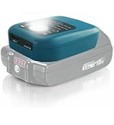 HOYOA 18V Battery Adapter Compatible with Makita Battery, USB‑C & USB‑A Charger for BL1830B BL185...