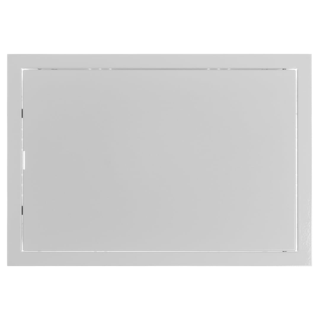 Metall Revisionsklappe 20x30 cm - Serviceklappe zur Inspektion und Abdeckung - 200x300mm Revisionstür - Inspektionstür Zugangstür Wartungsklappe - Stahl Verzinkt Weiß