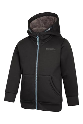Mountain Warehouse Nordic II Kids Full-Zip Hoodie - Warm & Snug Top with Sherpa Lining, For Boys & Girls - Best for Autumn, Winter, Outdoors, Walking, School Black Kids Size 11-12 Years - Image 9