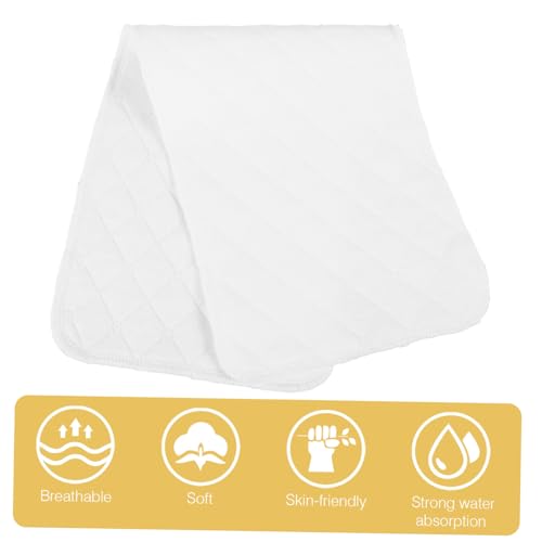5pcs Reusable Cotton Cloth Diapers Soft Burp Cloths for Newborns Multipurpose Washcloths Urinary Pads Classic White3