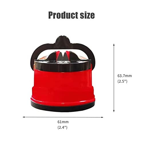 Mini Knife Sharpeners With Suction Base For All Kinds Of Kitchen Knives, Outdoor Knives ,Pocket Knives And Scissors(Red) #TOP5