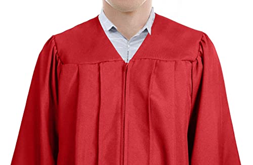 Image of Graduation Cap Gown 2026 2027 Matte Unisex for High School Bachelor | Heavyweight Matte Polyester,Zipper Closure,Adjustable Cap,Sizes 39-60,Bulk Orders Available