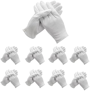 48 Pcs White Cotton Gloves for Dry Hand Moisturizing Cosmetic Eczema Hand Spa and Coin Jewelry Inspection , checking gloves,Serving Gloves Stretchable Lining Gloves Moisturizing Gloves