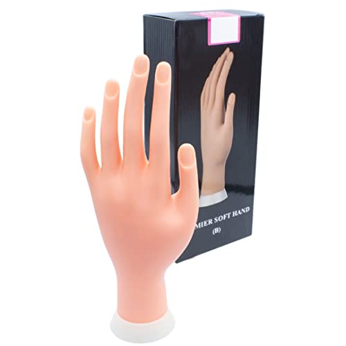 Mão de Treino para Manicure Unhas de gel Acrigel Fibra Porcelana, Arte Sedução