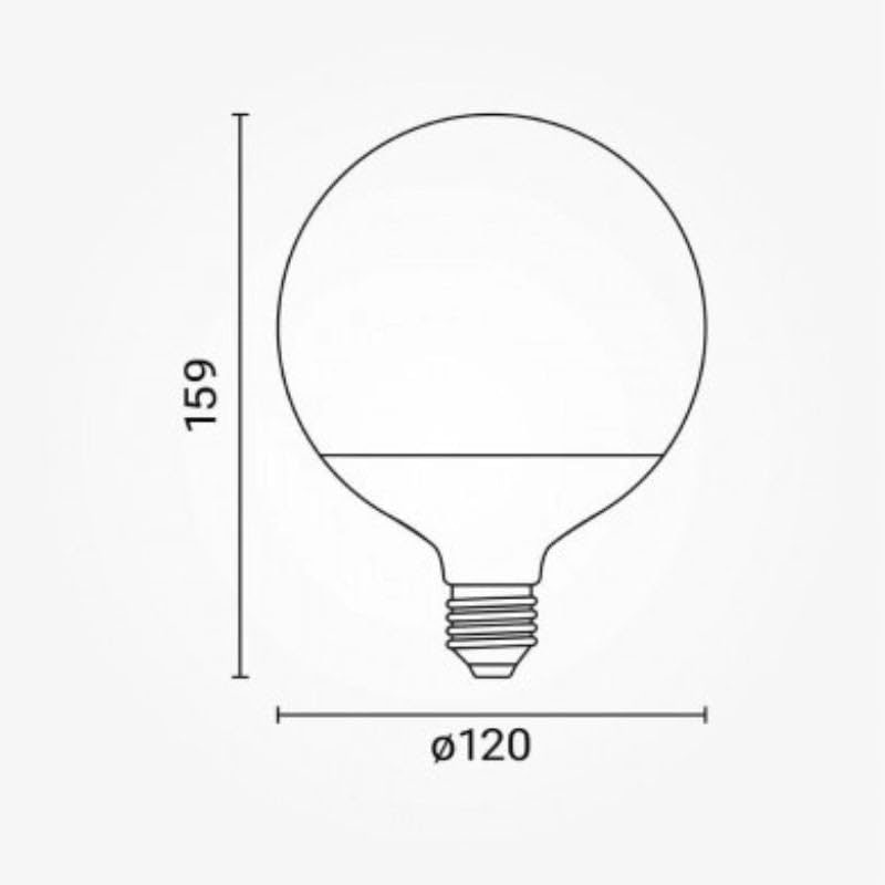 Bombilla E27 LED 20 W 220 V G120 300° (Pack de 10)