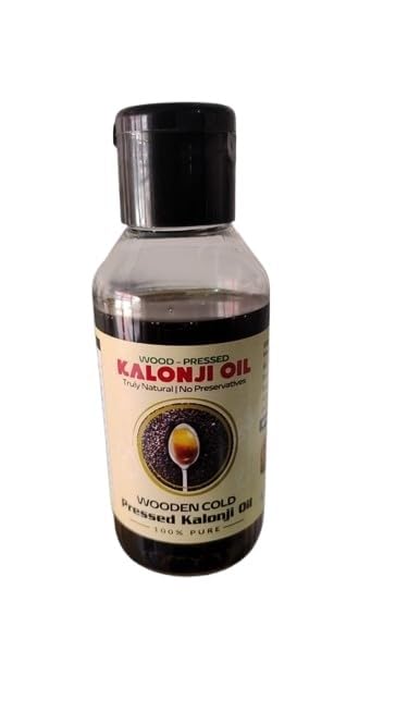 Image of SARV MATRIKAA 100% Pure Wooden Cold Pressed Kalonji Oil 250ml - Natural Black Seed Oil for Hair Growth & Immunity - No Preservatives, Cold Extraction