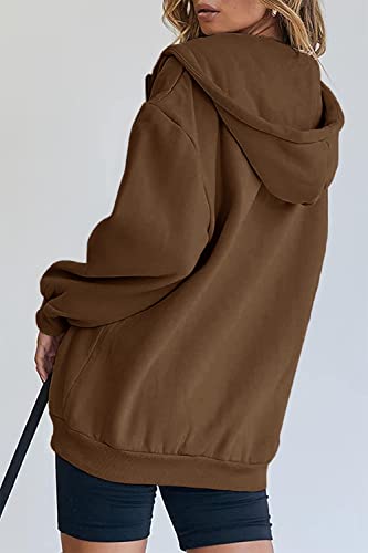 Image of PRETTYGARDEN Women's Fall Zip Up Hoodies Sweatshirts