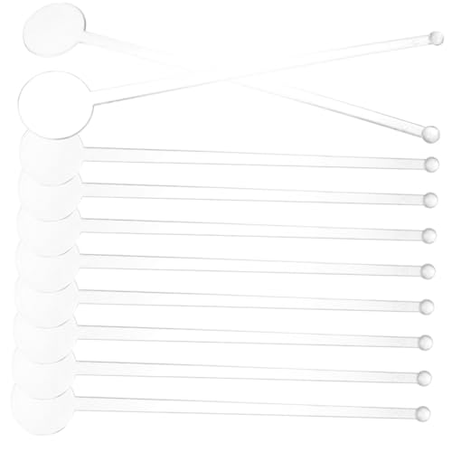 Cabilock Sturdy Smooth Plastic Stirrers 160 Pieces Round Beverage Stirrer for Cocktails Juices Coffee Hot Chocolate