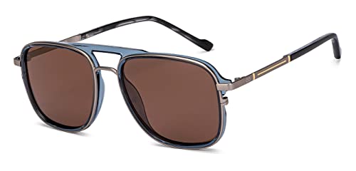 Image of Hip Hop Full Rim Square Branded and Stylish Sunglasses For Men & Women | Polarized and 100% UV Protected | Medium | LK S15200