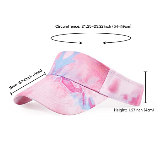 Image of HH HOFNEN Sports Sun Visor Hats Cotton Twill Ball Adjustable Sun Caps for Men Women