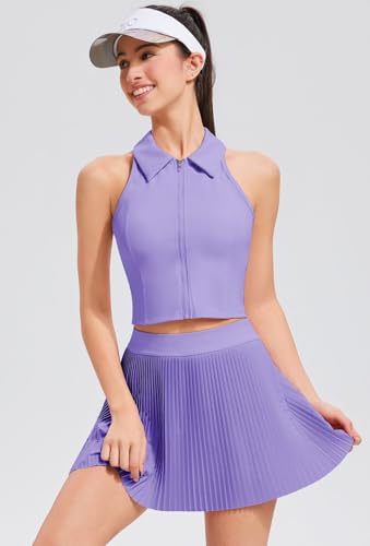 Image of AFZ Pleated Tennis Outfits Woman Polo Athletic Dresses Golf Clothes Athleisure Sets with Shorts