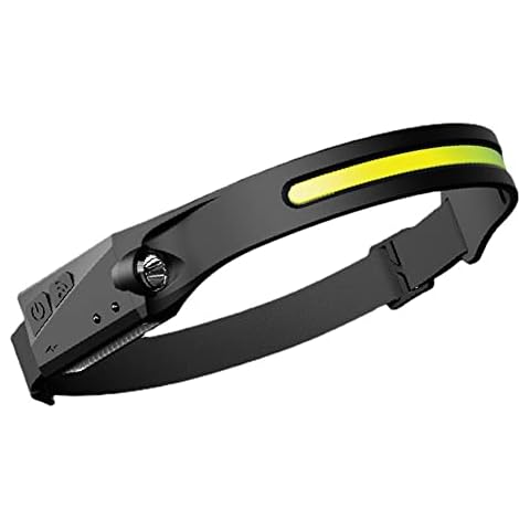 Head Torch, USB Rechargeable Headlamp with All Perspectives Induction 230° Illumination, 5 Modes COB LED Induction Headlights, 1200 Lumen Output Lightweight Head Lamp for Running Fishing Camping Cover