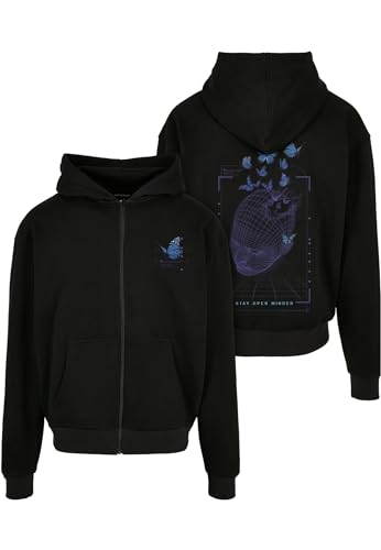 Mister Tee Hoody Grid Head Butterfly pull molleton large coton imprimé