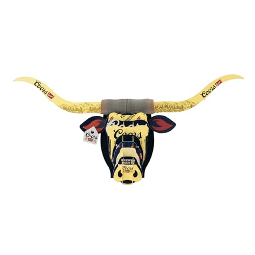 BEER DEER Coors Banquet Longhorn Head 3D Cardboard Mount Wall - Man Cave Decor - Crafted for Garages Bars Country Rooms & Beer Lovers - Easy Assembly & Durable Design