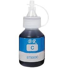Vivid Colors Refill Ink Bottles Replacement for use Brother DCP-T300/500W/700W Printer BT5000 BT5001 Cyan