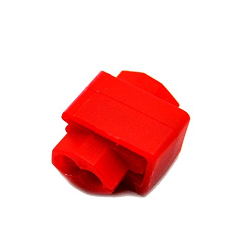 MUYI 100 Pcs Red Electrical IDC 0.5-1.0mm² Wire Connector Double Run or Tap 22-18 AWG (Tap), 18-14 AWG (Run) 0.75x1.26inches. (WxL) 10A Max. Current Flame Retardant One Pack (Red) - Thumbnail 4