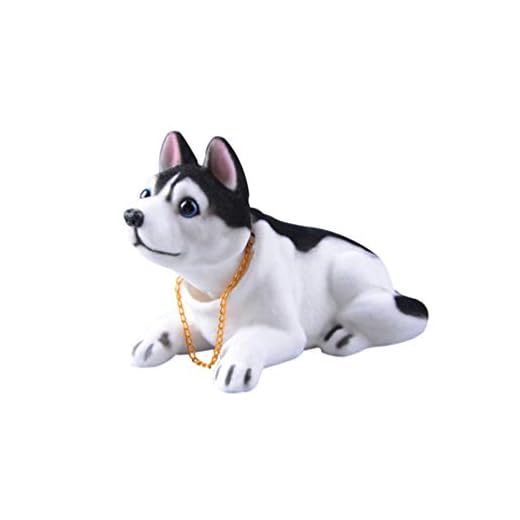 Wakauto Bobblehead dockor skakande huvud hund skrivbord prydnad present för hembutik bil instrumentbräda dekor