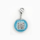 Placa de Identificación para Perros y Gatos con Código QR | Chapa identificacion Perros y Gatos | Perfil Online sin Suscripción | Resistente e Impermeable (Pequeño)