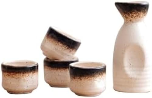 Zxyler酒器セット 陶器 徳利 お猪口 ぐい呑みセット 熱燗セット 温酒器 日本酒器 冷酒 焼酎 茶器 おしゃれ 和風 上品 宴会 晩酌 ギフト 退職祝い 誕生日