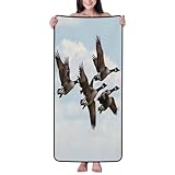 Kingww Canada Goose Serviette de bain douce et confortable – Absorbante et à séchage rapide – 140 x 69 cm