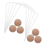Kit de jeu complet : l'ensemble comprend toutes pièces nécessaires au jeu de croquet, telles que des remplacements de balles, des guichets et des jouets d'extérieur, simplifiant sessions de jeu n'importe , guichets de jeu de croquet de table, jeux d'extérieur