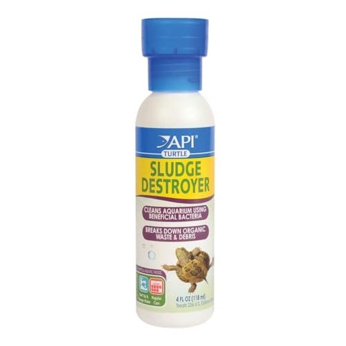API TURTLE SLUDGE DESTROYER Aquarium Cleaner and Sludge Remover Treatment 4-Ounce Bottle