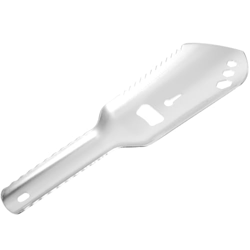 Uonlytech Pala de Emergencia Portátil de Aleación de Aluminio Multifuncional para Camping y Jardinería, Herramienta Pequeña y Ligera Adecuado para Senderismo y Exteriores