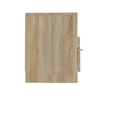 Foknhdi Meuble TV Sonoma Chêne 150 x 33,5 x 45 cm en bois avec tiroirs et étagères, design moderne pour Living Room Bedroom Corridor – vue 6