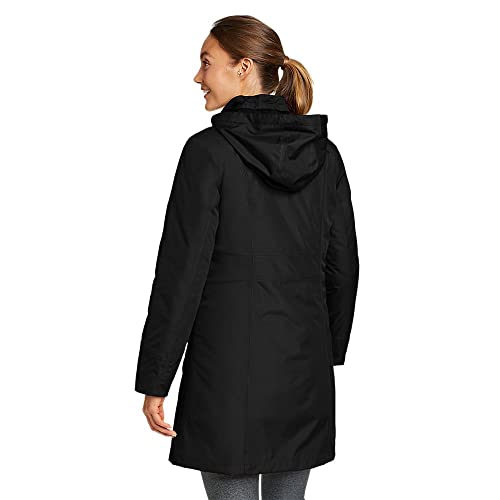 Eddie Bauer Women's Girl On The Go Insulated Trench Coat, Black, Small #TOP1