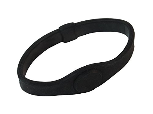 Balance Silikon Armband für verbesserte Balance, Flexibilität und Stärke (Größe LARGE, schwarz)