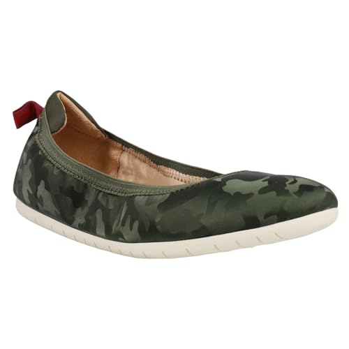 LifeStride Womens Devoted Camo Ballet Flats Casual - Green - Size 9 W2