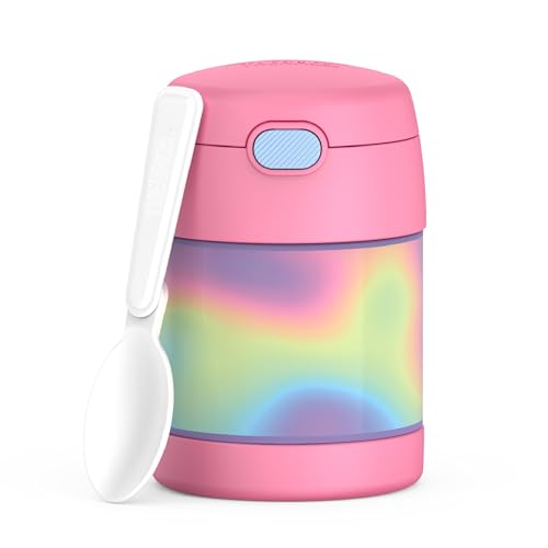 Image of THERMOS FUNTAINER Insulated Food Jar, 10 Ounce, Kid Friendly Food Jar with Foldable Spoon, Rainbow Cloud