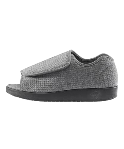 Image of Silverts Men's Open Toe Shoes Adjustable Wide Fit Easy Closure Non Slip Comfortable Adaptive Footwear