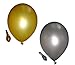 Produktbild 50 metallic Luftballons je 25 Gold & Silber Qualitätsballons 27 cm Ø (Standardgröße B85)