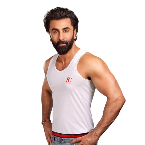 Rupa Jon Men Vest, Round Neck Sleeveless Vest, 100% Cotton, Regular Fit,Assorted Colour,Pack of 3 - Image 5