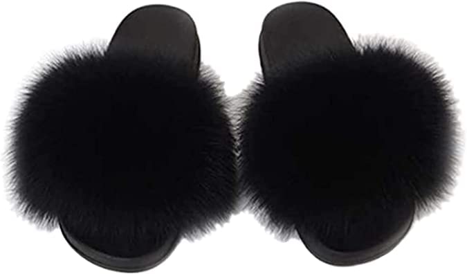 Chaussons peluche élégant avec fausse fourrure et semelle confort pour adulte