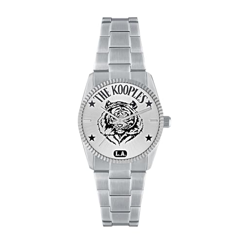 The Kooples - Montre L.A. Tiger - Quartz Mouvement de Montre - Largeur du boîtier: 36 mm - Acier Inoxydable - Steel - 5 ATM