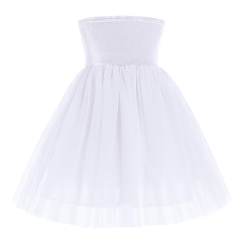 Strapless Velvet Dress for Girls Velvet Tutu Dress Fall Christmas Holiday Birthday Party Wedding Dress Headband Armbands Set2
