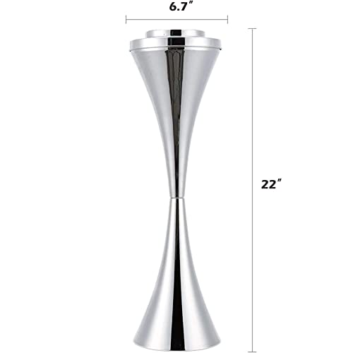 Ashtray Standing Smart Cigarette Removable Ashtray Push Down Base Stand Cigarette Ashtray with Lid, Can be Used for Outdoor and Indoor Use 1