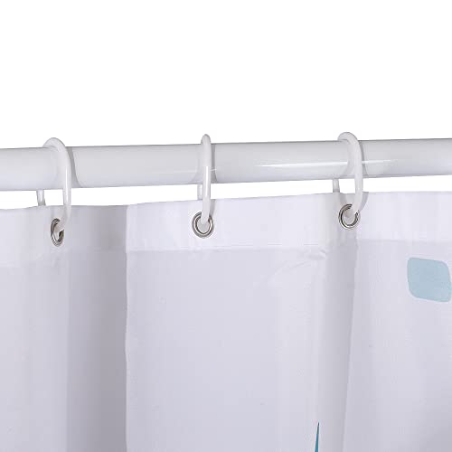 VIROSA Mosaic Blue Shower Curtain for Bathroom Anti Mould Mildew Resistant, W 70.9" x L 70.9" (1 Panels) - Image 3