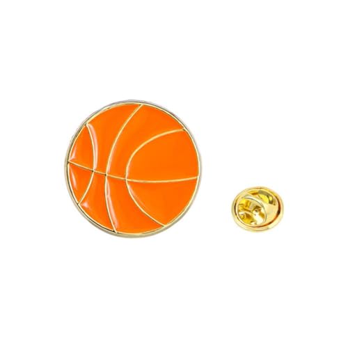 Bonitos pines esmaltados para baloncesto, fútbol, voleibol, tenis, tenis de mesa, bádminton, broche de solapa, broches de pelota de dibujos animados para fanáticos, mochilas, sombreros, Metal