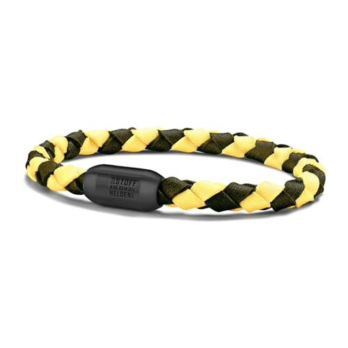 Finest Hero Fußball Armband Handmade aus Trikots Fan Artikel Geschenk Vereine (Dortmund L)