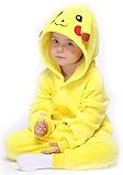 EOILFM Halloween Kids Yellow Mouse Costume Christmas Cosplay Unisex Animal Onesie Jumpsuit for Girls Boys