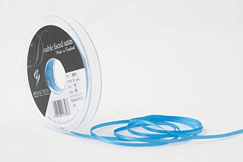 Berisfords Double FACE Poly Satin Ribbon, BlackBerry, 15 mm