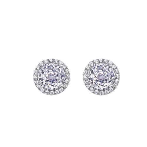 Boucles d'oreilles étincelantes en argent massif pour femme