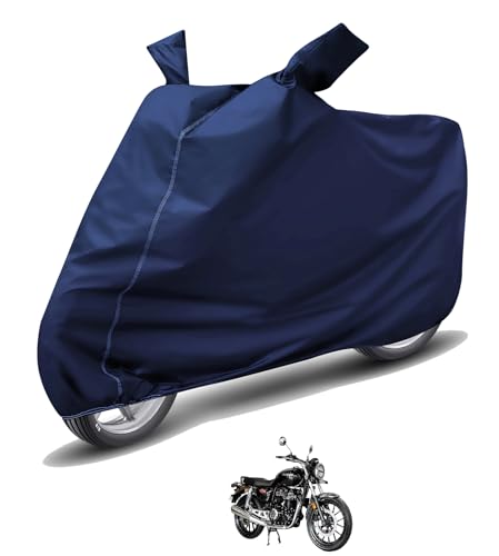 Image of Auto Hub Waterproof Bike Cover Compatible with Hness CB350 Dustproof, UV Protection Two Wheeler Bike CB350 Cover - Blue