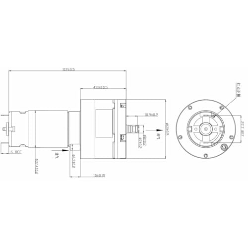 Image of CONQUERALL DC 12V Vacuum Pump Oxygenating Diaphragm Self-Priming Pump for Massager, Packaging Machine